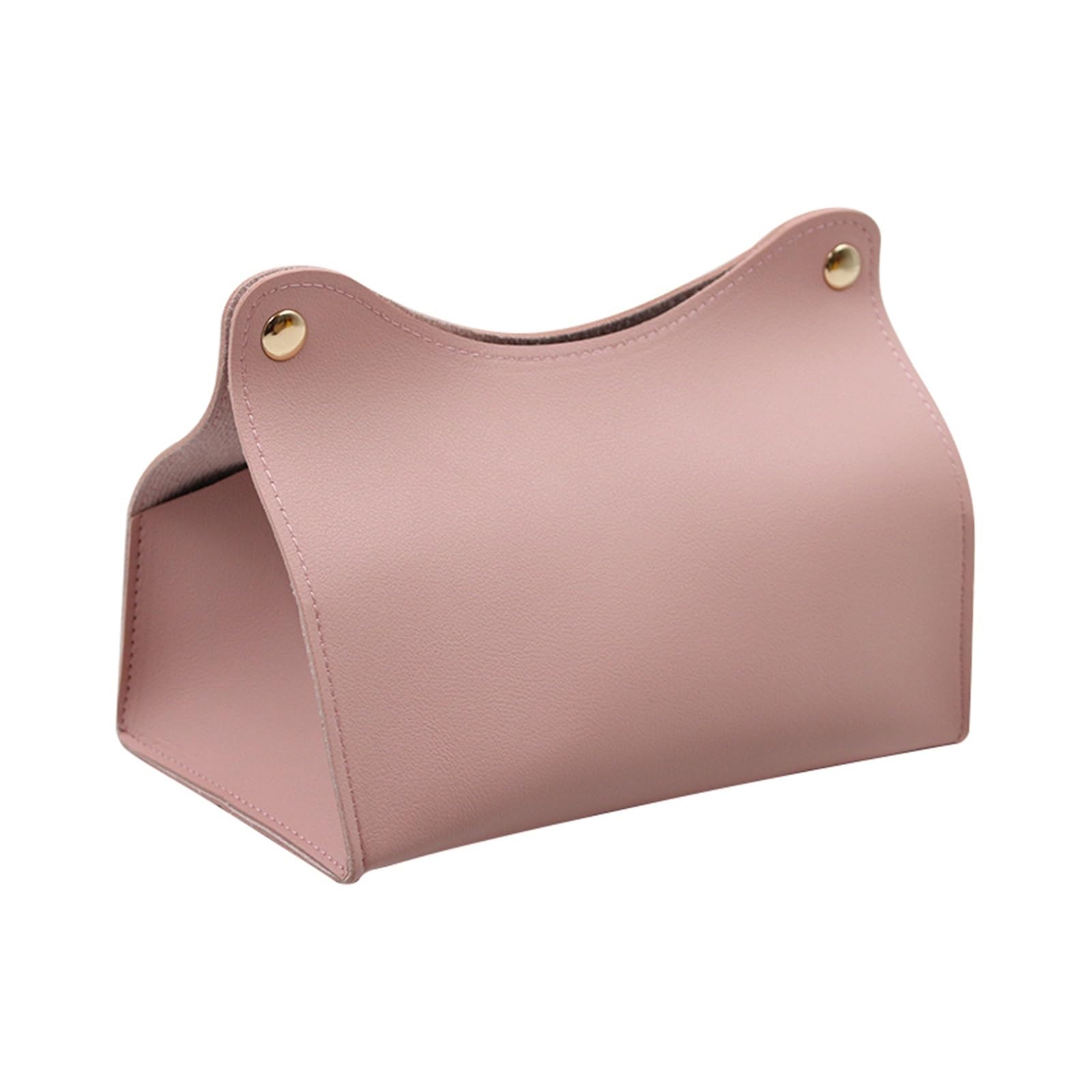 Leather Tissue Box Cover Car Tissue Box Holder Leather Center Console Armrest Napkin Sun Visor Backseat Case(Pink)