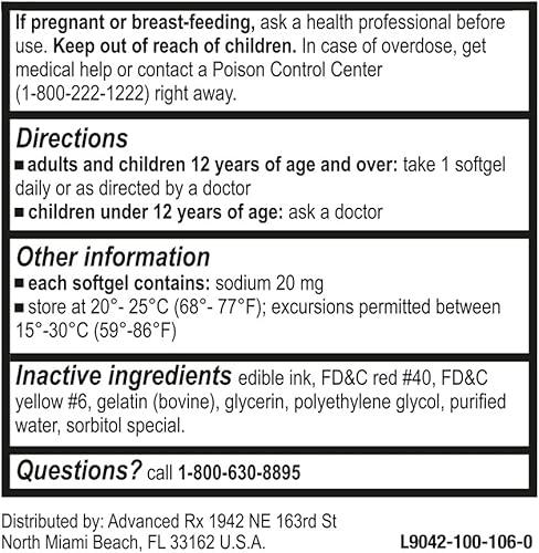 Miniatura 3 de Puregen Labs Docusate Sodium 250mg - Laxante suavizante de heces 100 cápsulas blandas Alivio suave del estreñimiento Extra fuerte Sin