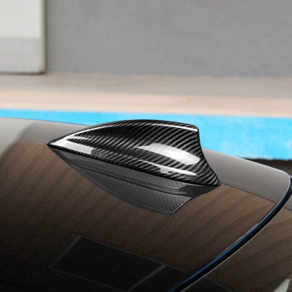 Dry Carbon Shark Fin Antenna Toppers Cover Trim Sticker Compatible with BMW F20 F21 F52 F45 F46 F31 F34 G31 G32 F48 F49 F39 G01 X3 X4 X5 X5M F85 X5 X6 X6M F86 X7