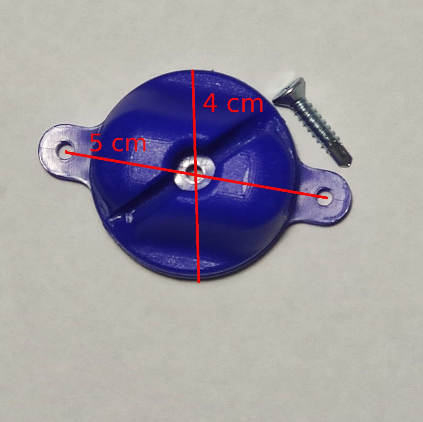 Ganchos sujeta Redes Universales antilesión sujeta Redes para porterías de fútbol y Balonmano Color Azul de Nylon inyectado con Tornillo autotaladrante Incluido (Azul)