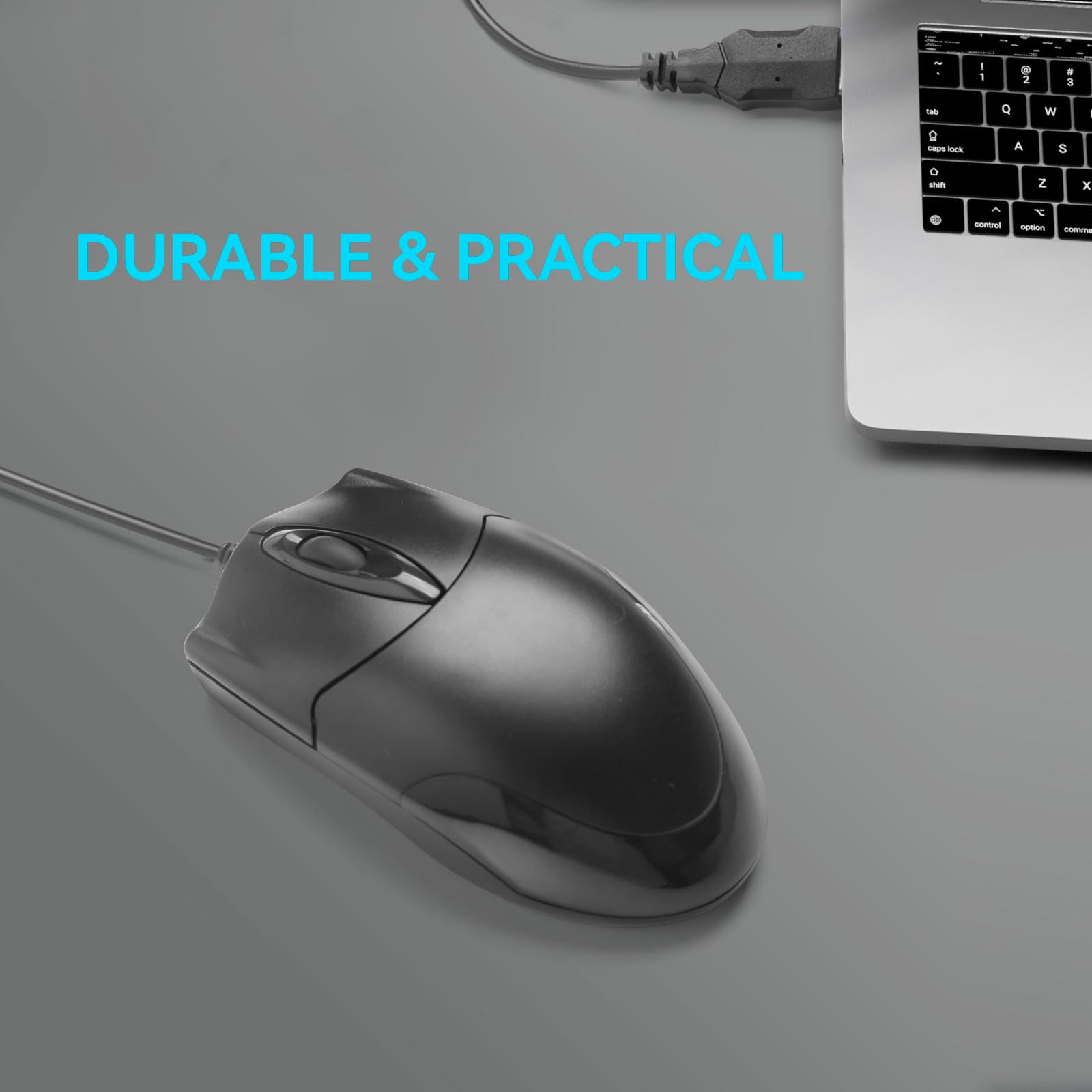 ONE-UP Przewodowa mysz biurowa, interfejs USB, ergonomiczna konstrukcja, mysz optyczna z 3 przyciskami, 1000 DPI, kompatybilna z laptopami i komputerami stacjonarnymi z systemem Windows/Mac