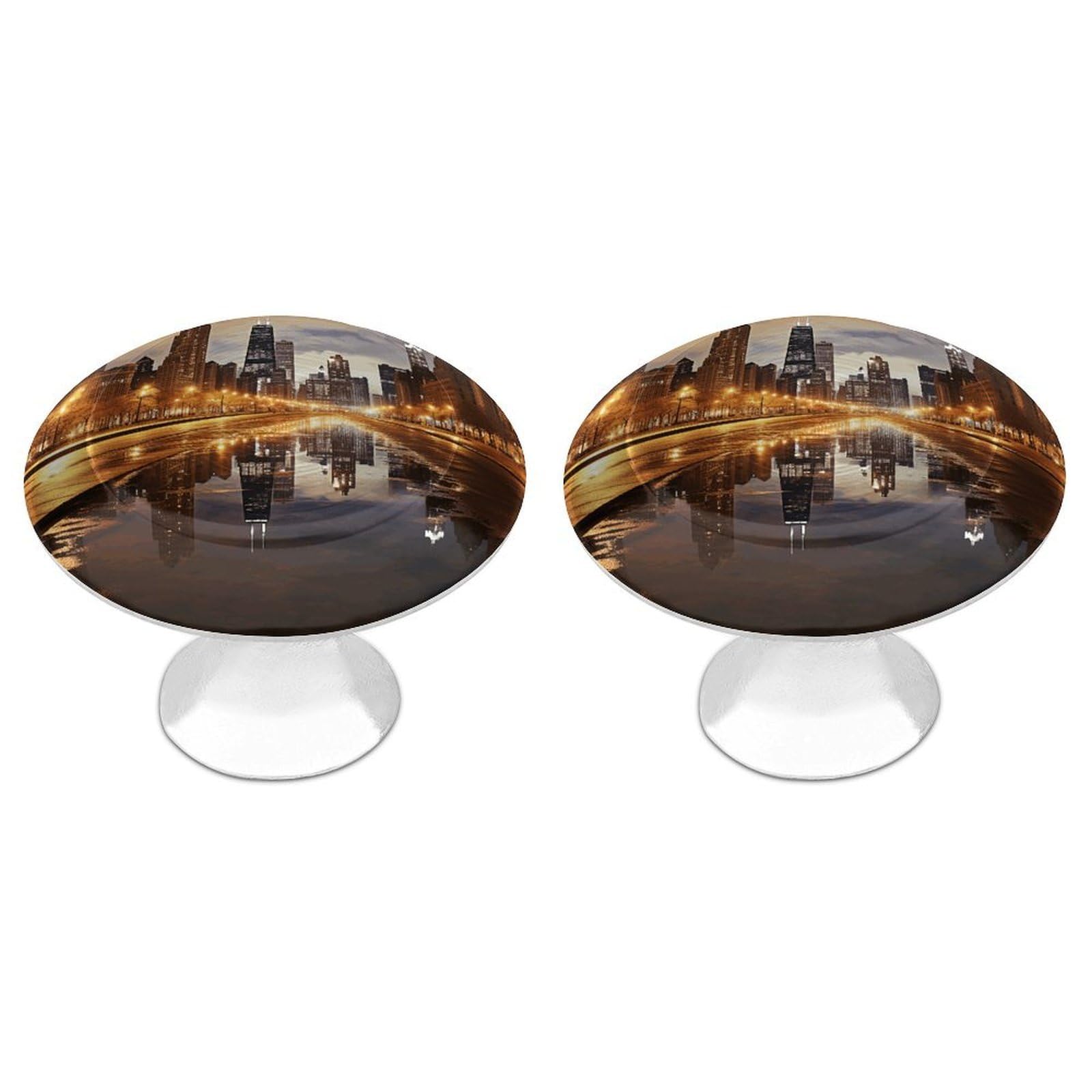 Vstadank Style Chicago Cabinet Knobs Round Wardrobe Pulls Simple Drawer Handles With Screw Aluminum Alloy Closet Door Pull Modern Cabinet Hardware For Dresser Drawers 2 Pack