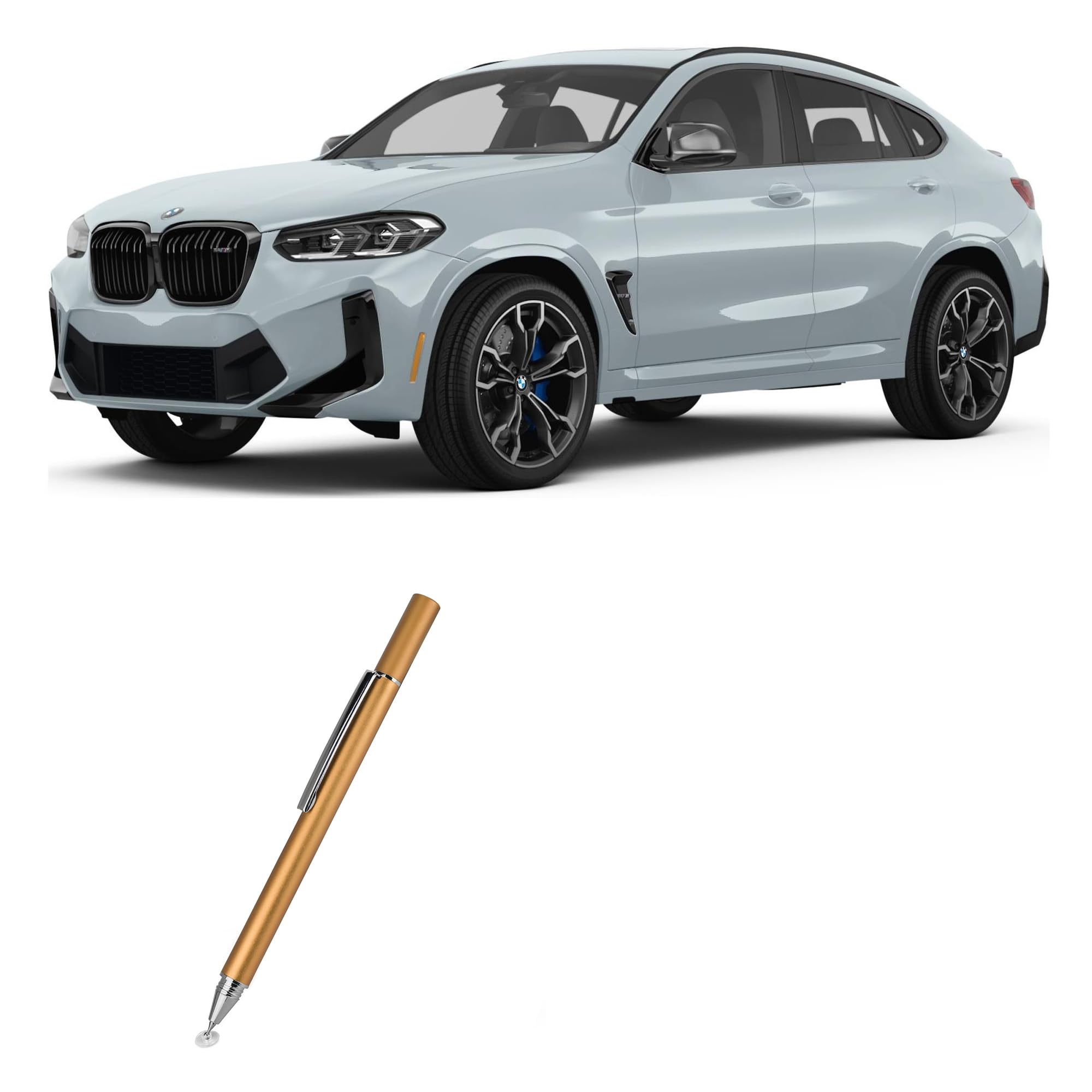 BoxWave Stylus Pen Compatible with 2024 BMW X4 M Display (12.3 inches) - FineTouch Capacitive Stylus, Super Precise Stylus Pen - Champagne Gold