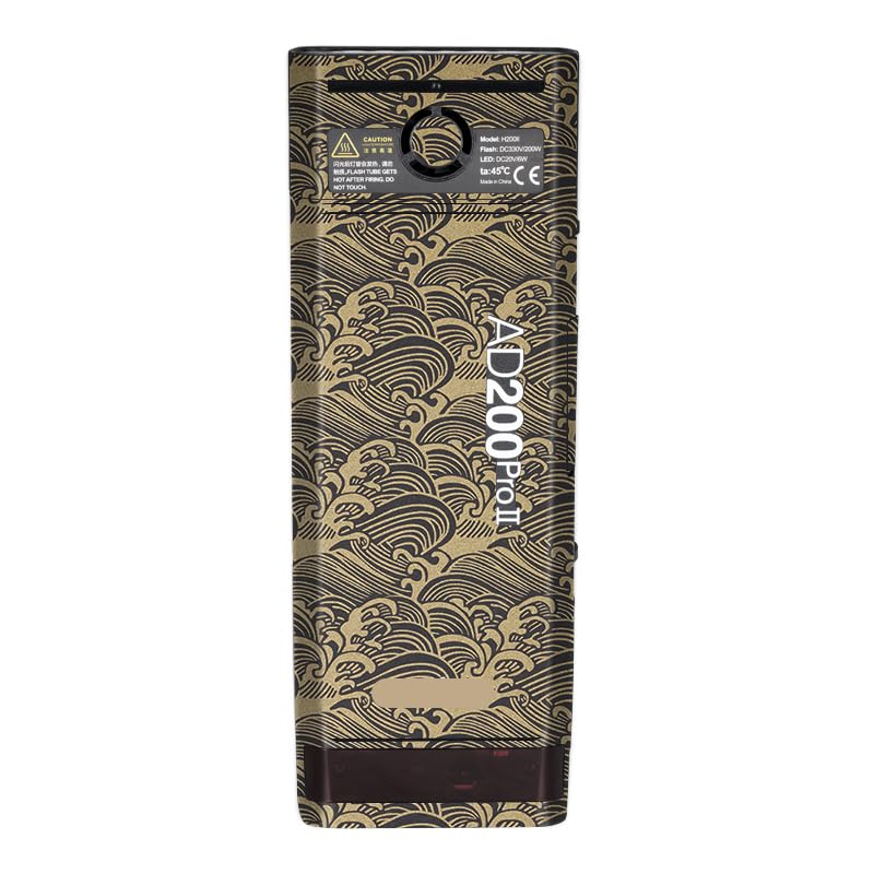Accessoire Godox AD200 Pro II film protection vinyle autocollant - Skin boîtier photo doré