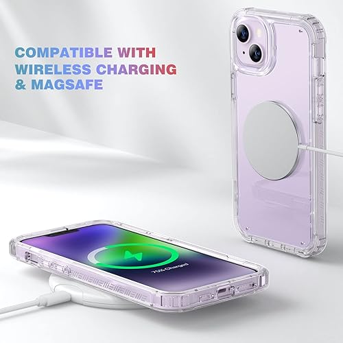 Miniatura 532 de Diaclara - Funda diseñada para iPhone 14 Pro Max, resistente, de cuerpo completo, con protector de pantalla sensible al tacto y antiarañazos + Blanco