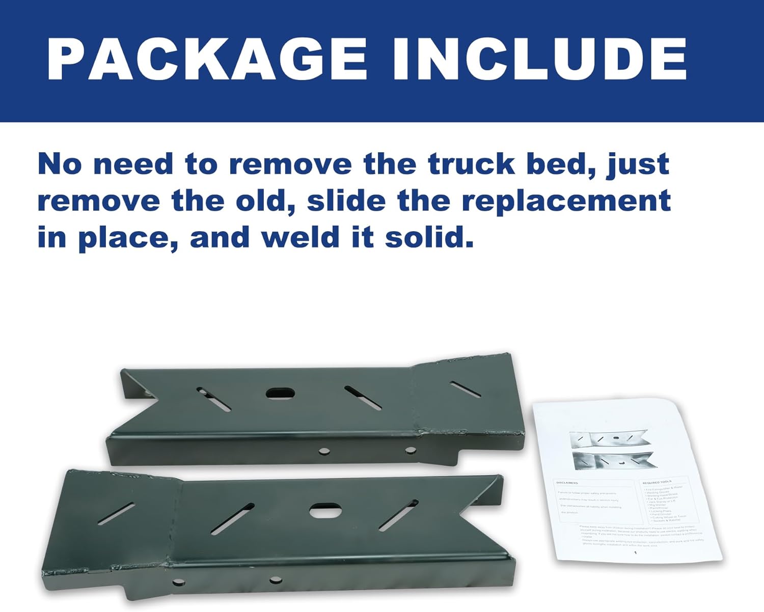 Mountainpeak Over-Axle Frame Rust Repair Kit Fit for 1999-2006 Chevy Silverado and GMC Sierra 1500 6ft Truck Bed Frame Repair Kit