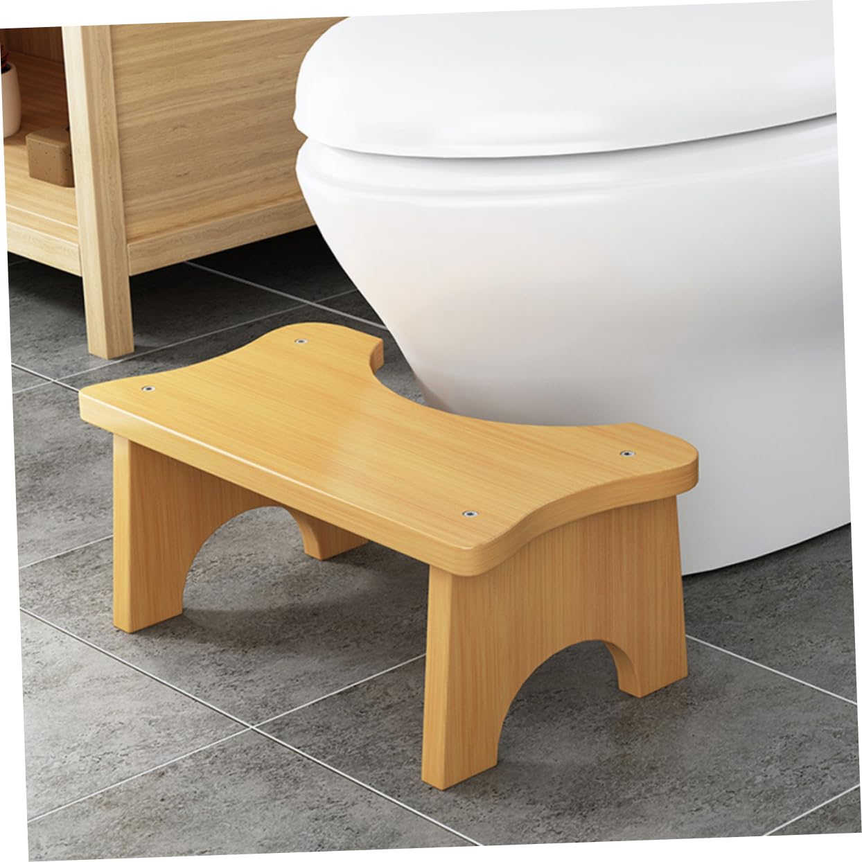 Ciieeo 2St Fußbank ablage für badezimmer badezimmermöbel badezimmerdekorationen badezimmer accessoires badzimmermöbel Tragbare Toilette WC-Sitzbezug Töpfchen Hocker Badezimmerstuhl Holz