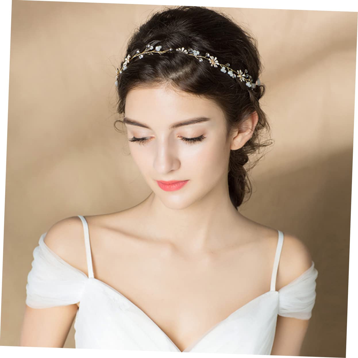 Amazon.com : NOLITOY Crystal Floral Crown Headband  display picture 1