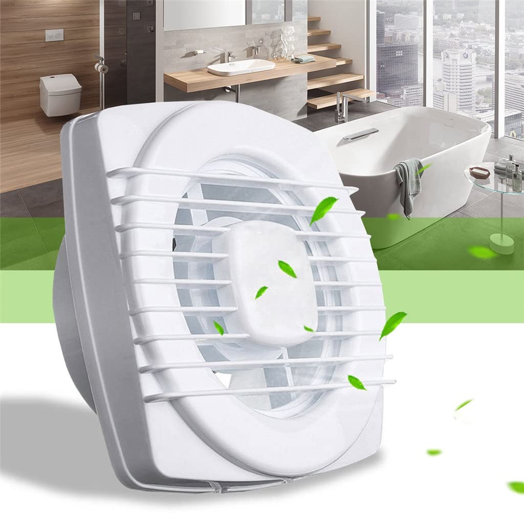 Extractor silencioso de 4 Pulgadas, Ventilador de Escape para el hogar, Hotel, Ventanas de Cristal, Colgar en la Pared, Cocina, baño, Inodoro, Ventilador de Escape