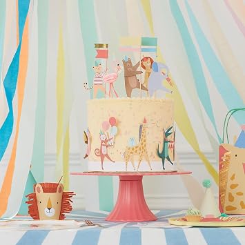 Meri Meri Party Animal Cake Topper with Decorative Cake Wrap