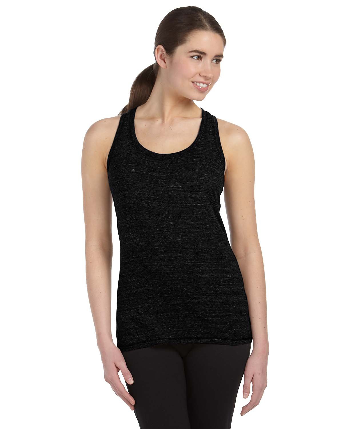 All SportAlo Sport Women'S Performance Triblend Racerback Tank (Solid Black Triblend) (S)