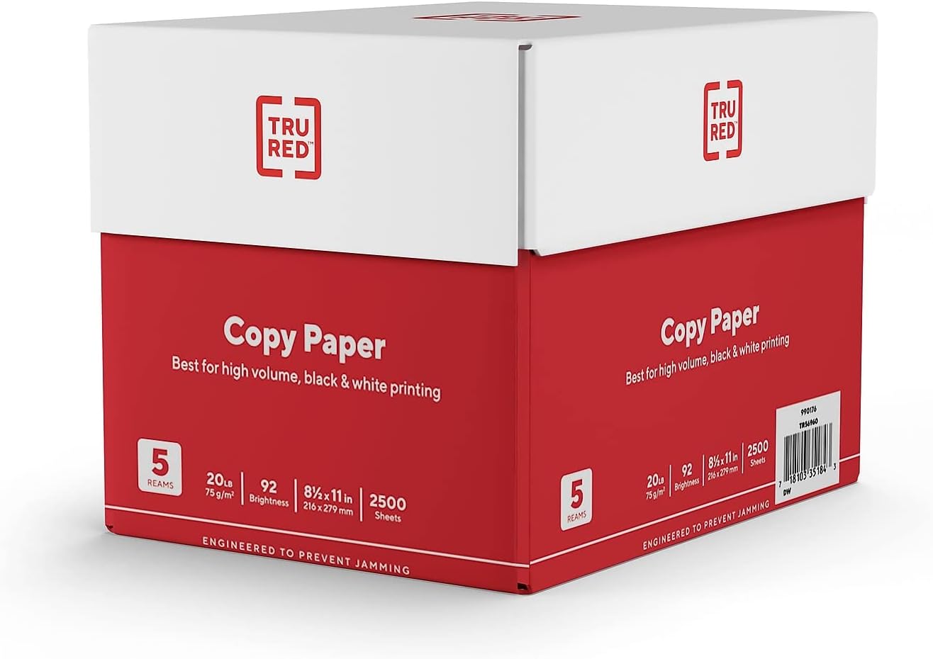 即納 大特価 Tru Red 8 5インチ X 11インチ コピー用紙 ポンド 明るさ92 500枚 連 5リーム カートン Rachelbaptista Com Br