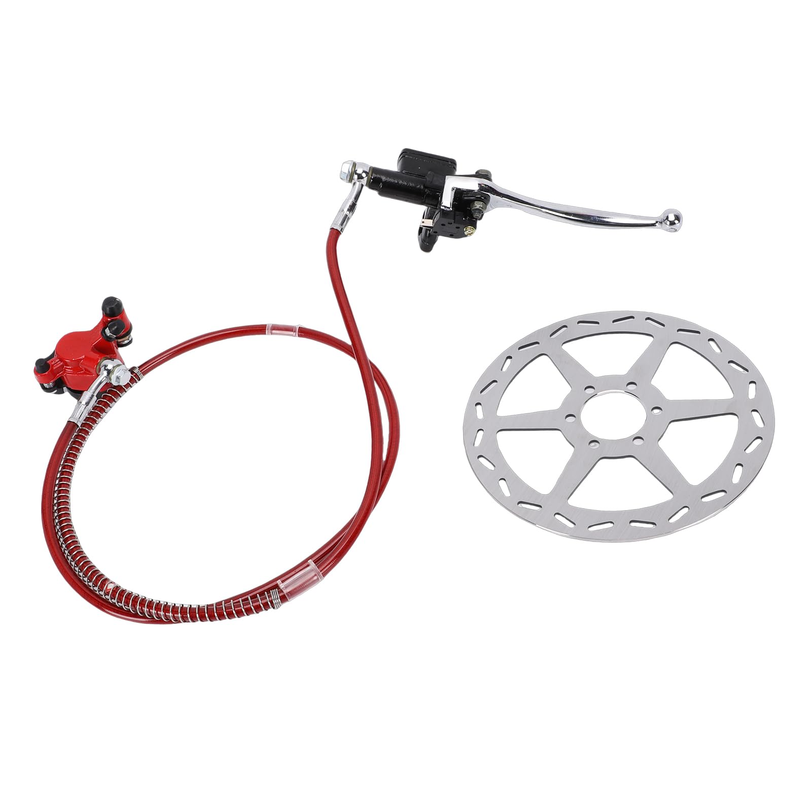 Fockety Kit Freno Idraulico a Disco per Mini Moto, Rotore da 180mm