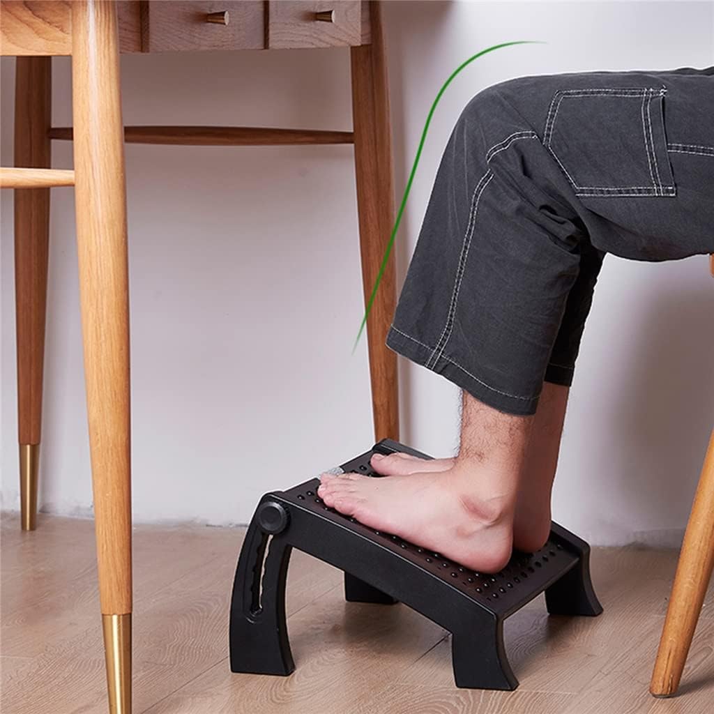 Foot Rest Office Ergonomic Under Desk Adjustable Height Angle Footrest Tilted Computer Stool Stand