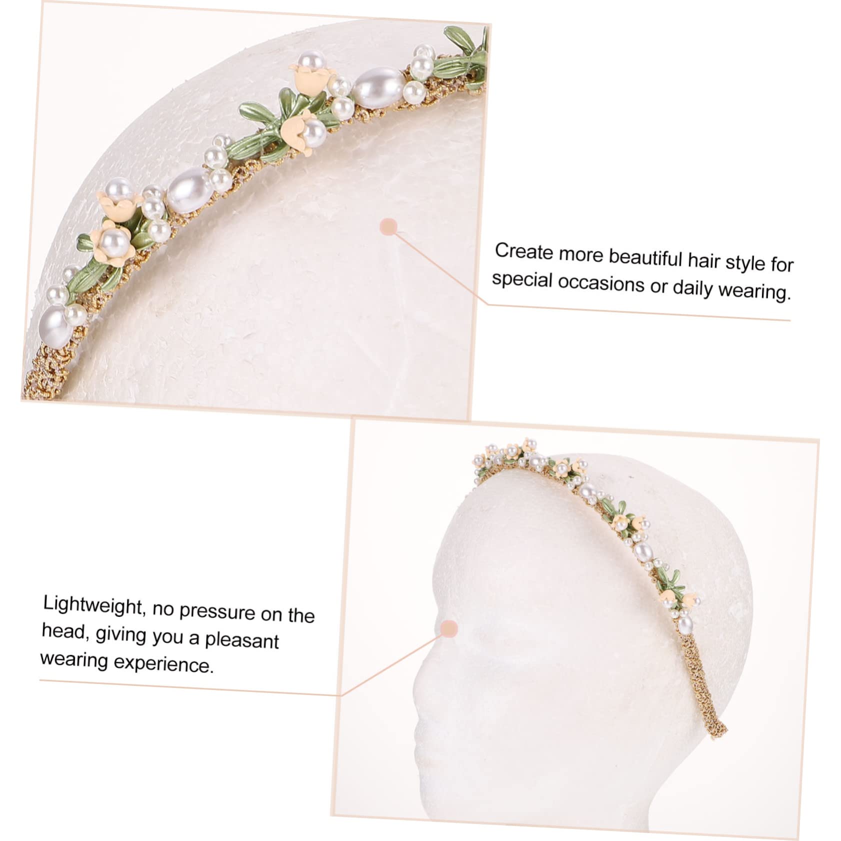FRCOLOR 5 Diademas Elegantes Con Flores Para Mujer Tocado De Novia Para Ocasiones Especiales.