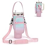 GOEWY Water Bottle Carrier Bag for Stanley 30oz Tumbler with Phone Pocket Water Bottle Holder with Strap Neoprene Water Bottle Pouch for Stanley Cup Accessories