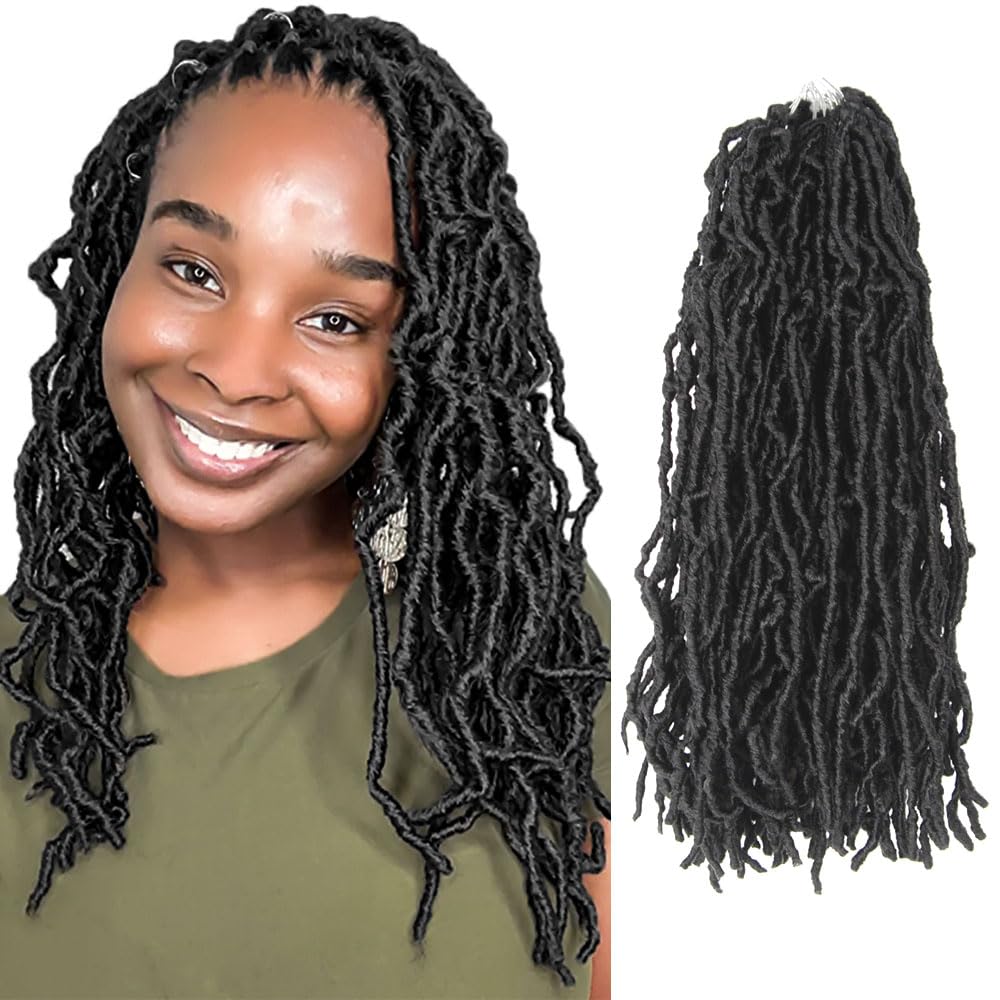 Amazon.com : Niseyo Faux Locs Crochet Hair 14 Inch Soft locs, 6 Packs ...