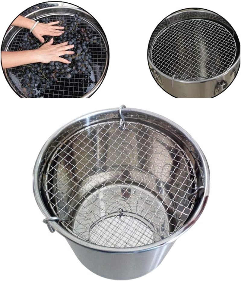 Stainless Steel Grape Broken Net Home Brew Wine Infarction Crushing Net Tools Steel Stove (L)