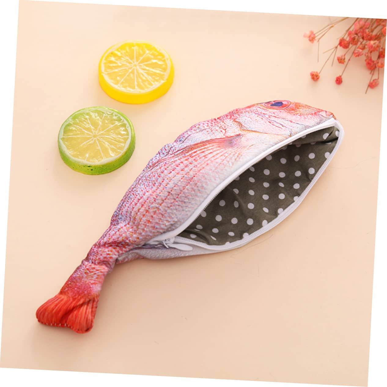 EXCEART 6pezzi Borsa Astuccio Multifunzionale Forma Di Pesce Per Scuola e Cancelleria Portapenne Porta Monete e Trucchi Materiale Resistente e Lavabile