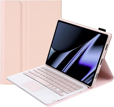 Keyboard Case for Huawei MatePad SE 11 Inch 2024 - Detachable Wireless Keyboard with Touchpad, Multi-Angle Adjustable Stand, Slim, Lightweight, Portable Tablet Cover Pink