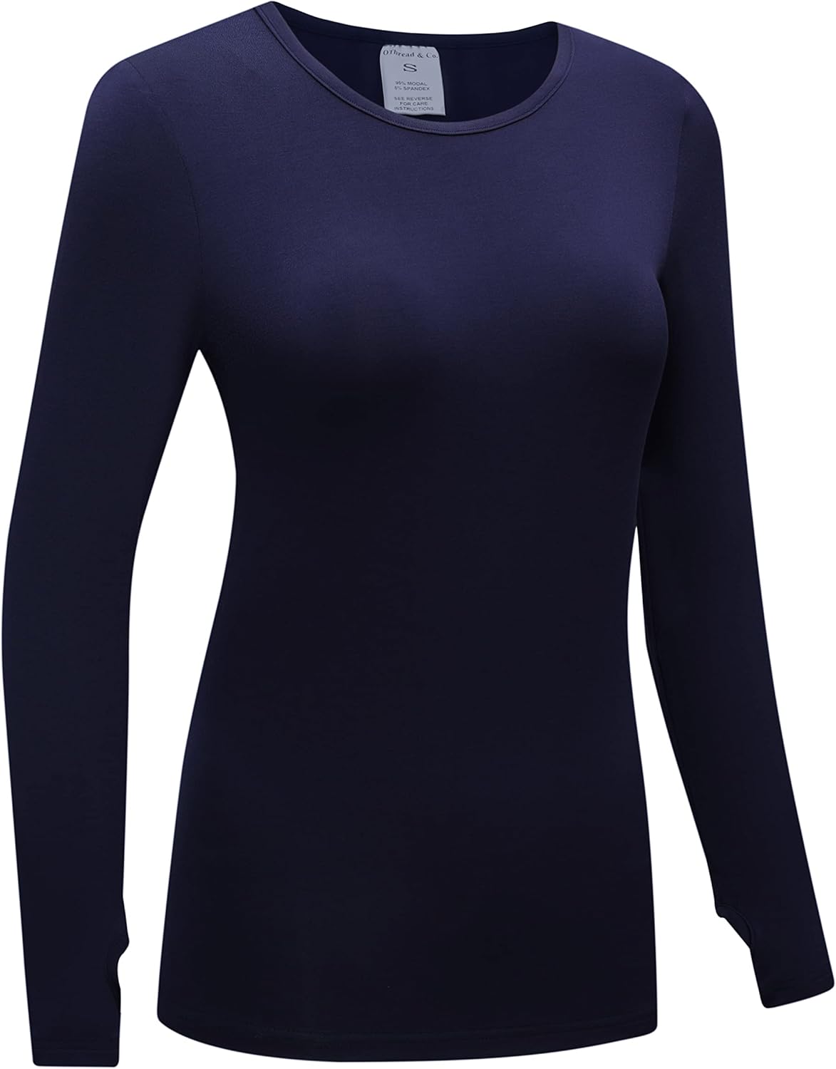OThread & Co. Women's Long Sleeve T-Shirt Comfy Thumb Hole Shirts Basic Stretch Layer - Image 3