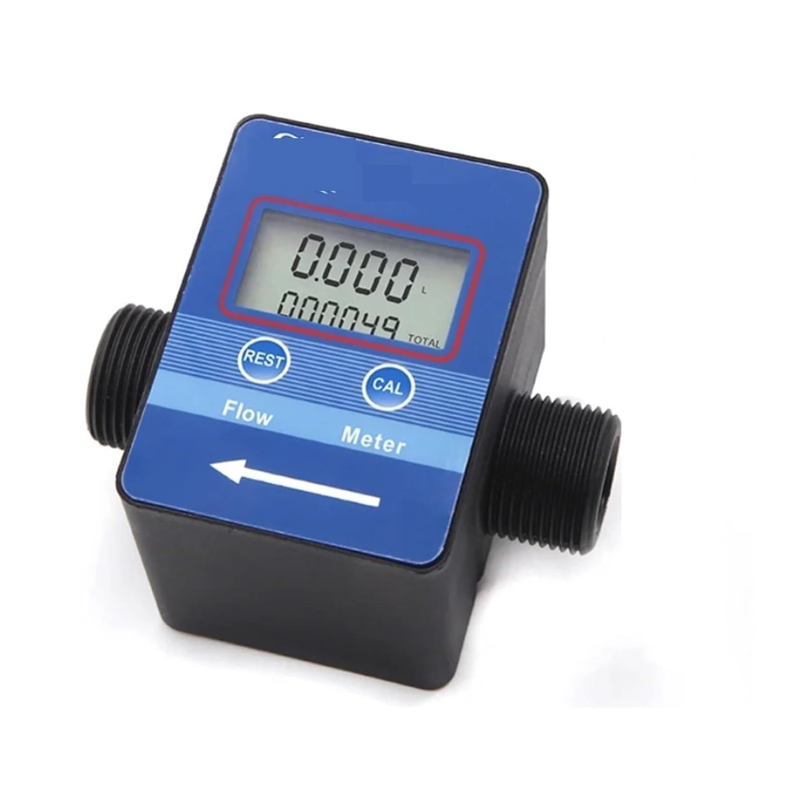 Medidor De Flujo Ultrasónico, G1/2 G3/4 Pulgadas LCD Digital Agua Leche Aceite Sensor Totámetro Instrumentos Medición(G1/2)