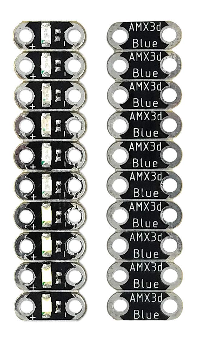Lilypad Arduino Color LEDs – Blue Jewel LED with Internal Resistor for Lilypad E-Textiles and Wearable Projects, Pack of 10