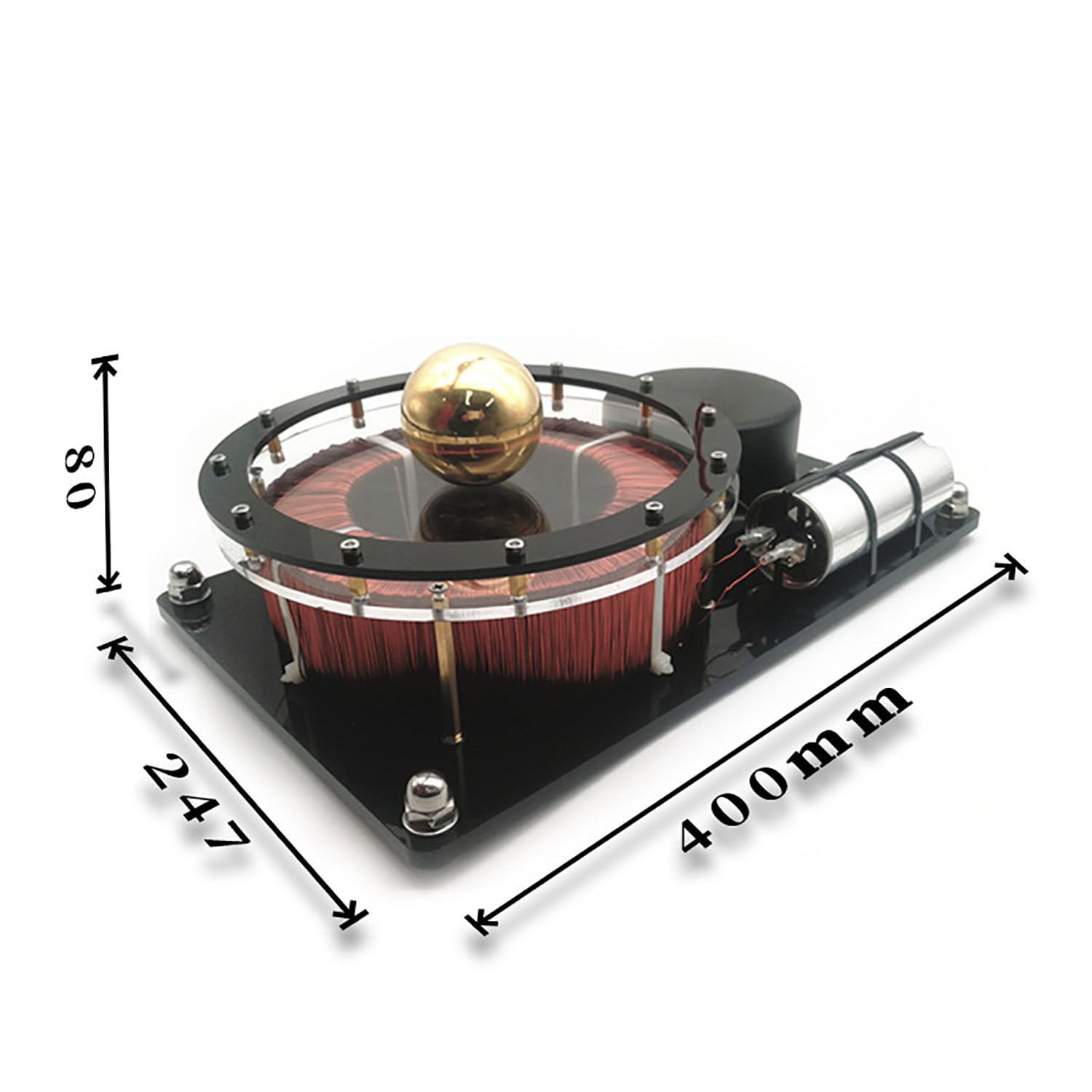 Expérience de bobine de champ magnétique, modèle de démonstration de courants de Foucault électromagnétiques avec connecteurs en acrylique et laiton pour l'enseignement et les cadeaux