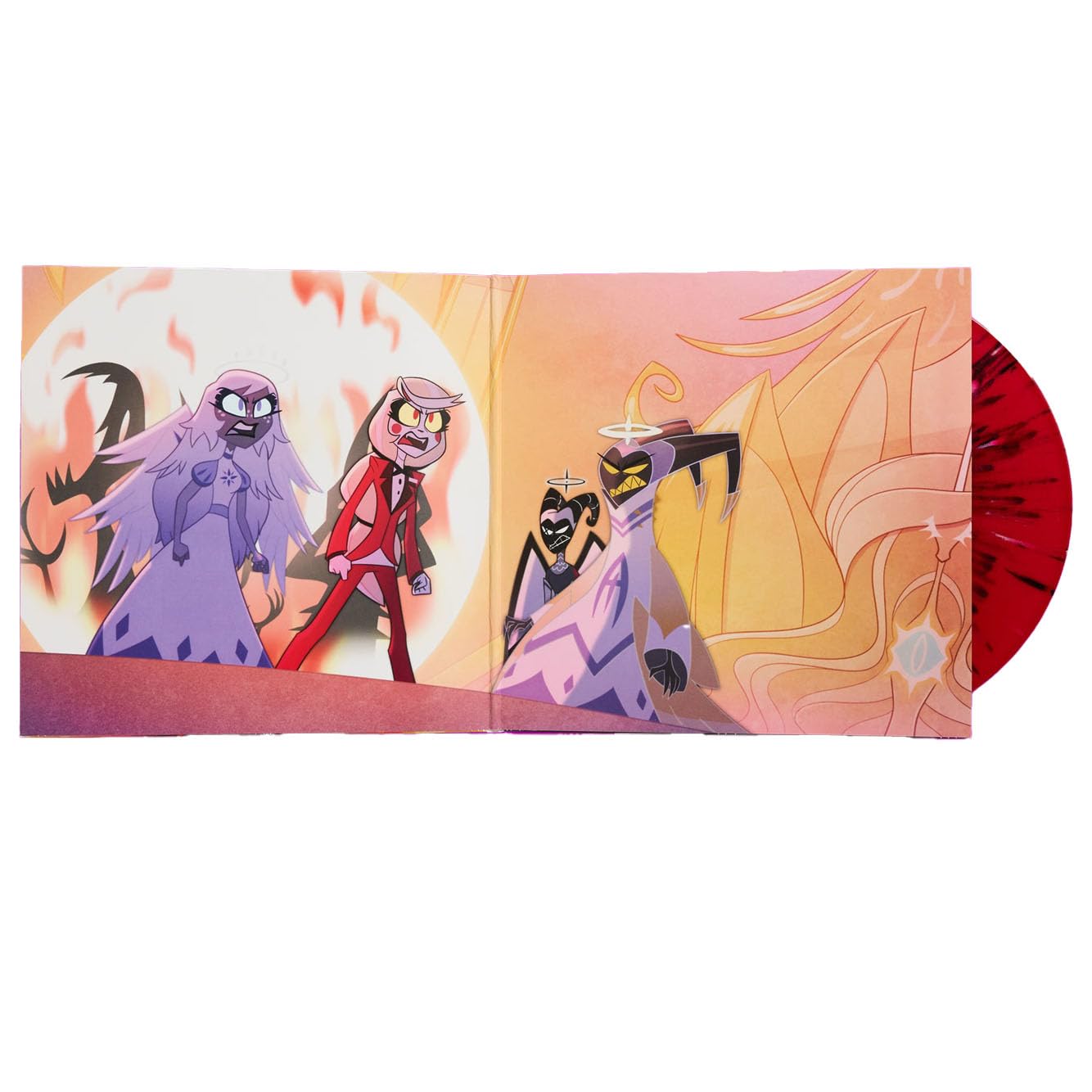 Hazbin Hotel One Original Series Soundtrack Radio Demon Red with Black Splatter