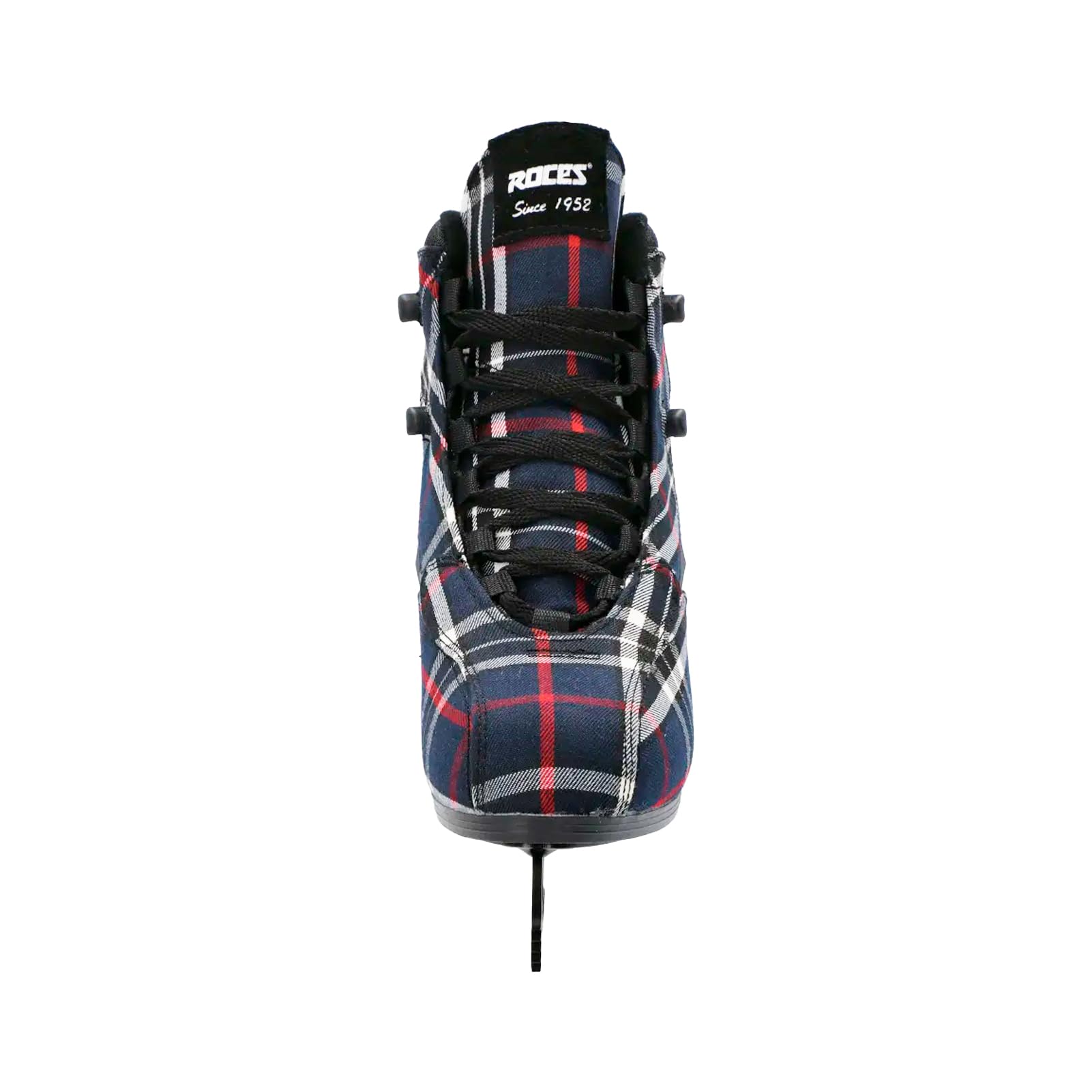 Roces IceGlamour - Pattini da Ghiaccio da Donna in Tartan, Resistenti, Comodi, alla Moda, con Lacci e Lame in Acciaio Inox, Tomaia Sintetica Rinforzata e Imbottitura Anatomica