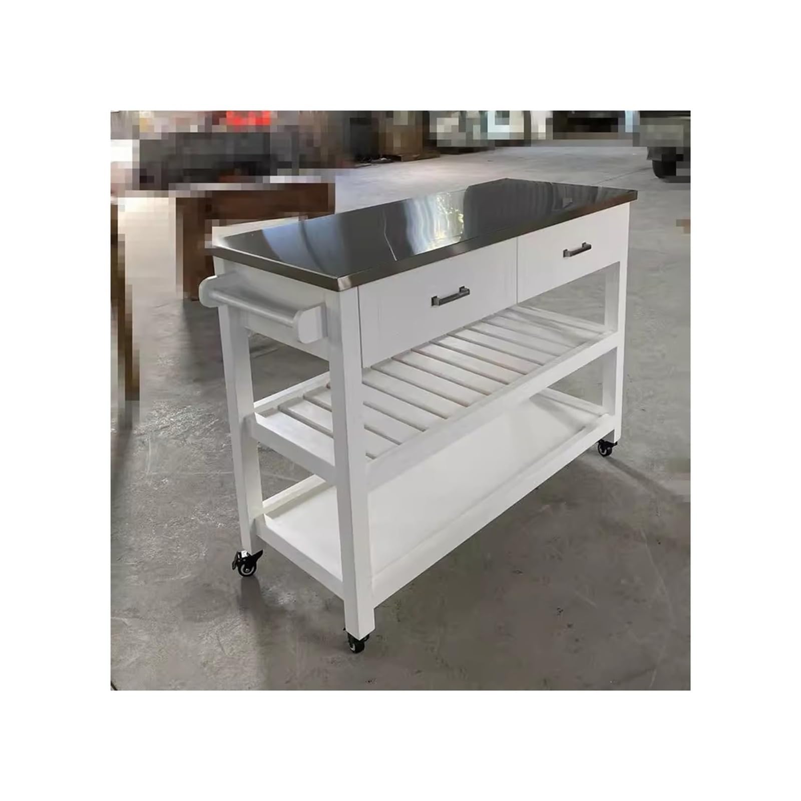 Fzl02068lm One Color Serving Trolleys Meal Side Cabinet Backup Table Movable Kitchen Island Operation And Cooking Organization