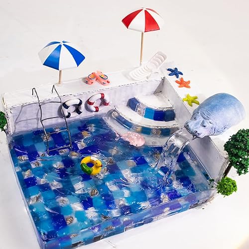 Miniatura 7 de FUNSHOWCASE Árboles modelo con tabla de espuma, césped para jardín de hadas, paisaje, paisaje, tren, arquitectura, decoración de edificios, juego