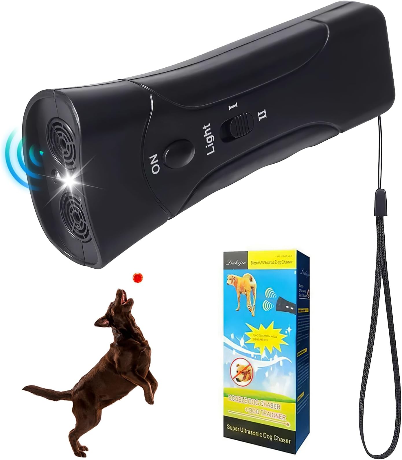 Tunknew Anti Barking Device for Dogs, Ultrasonic Barking Deterrent 3 in 1 Bark Control Tool Hand