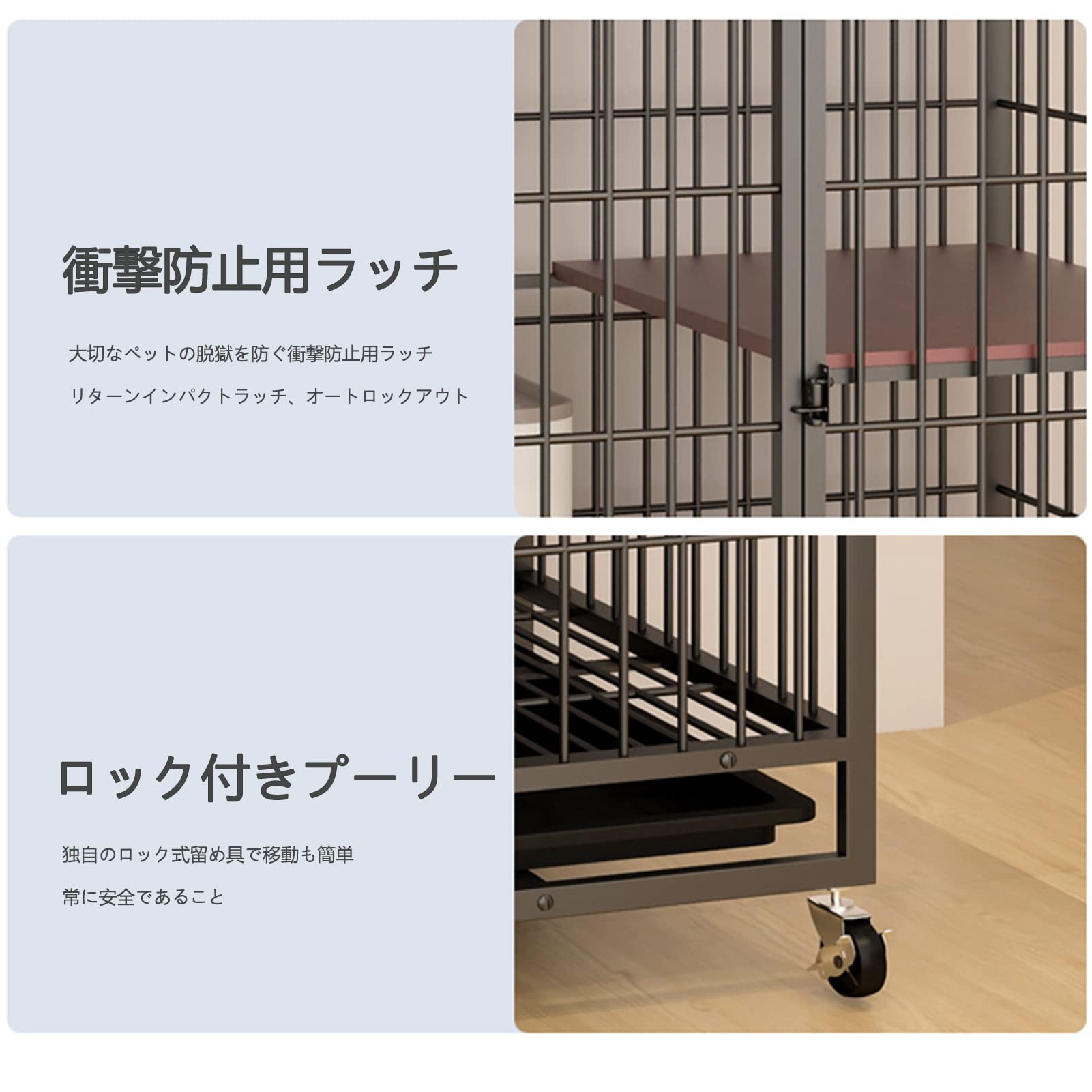 Amazon.co.jp: 77*52*135cm4段天然木猫 ケージ, 猫 ゲージ