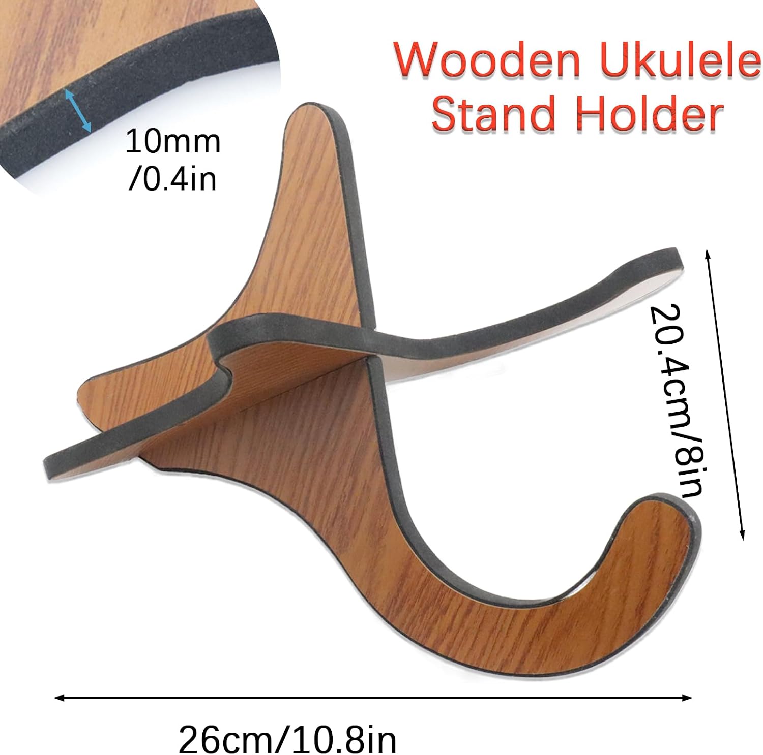Wooden Folding Ukulele Stand Floor Holder for Violin Mandolin image 3