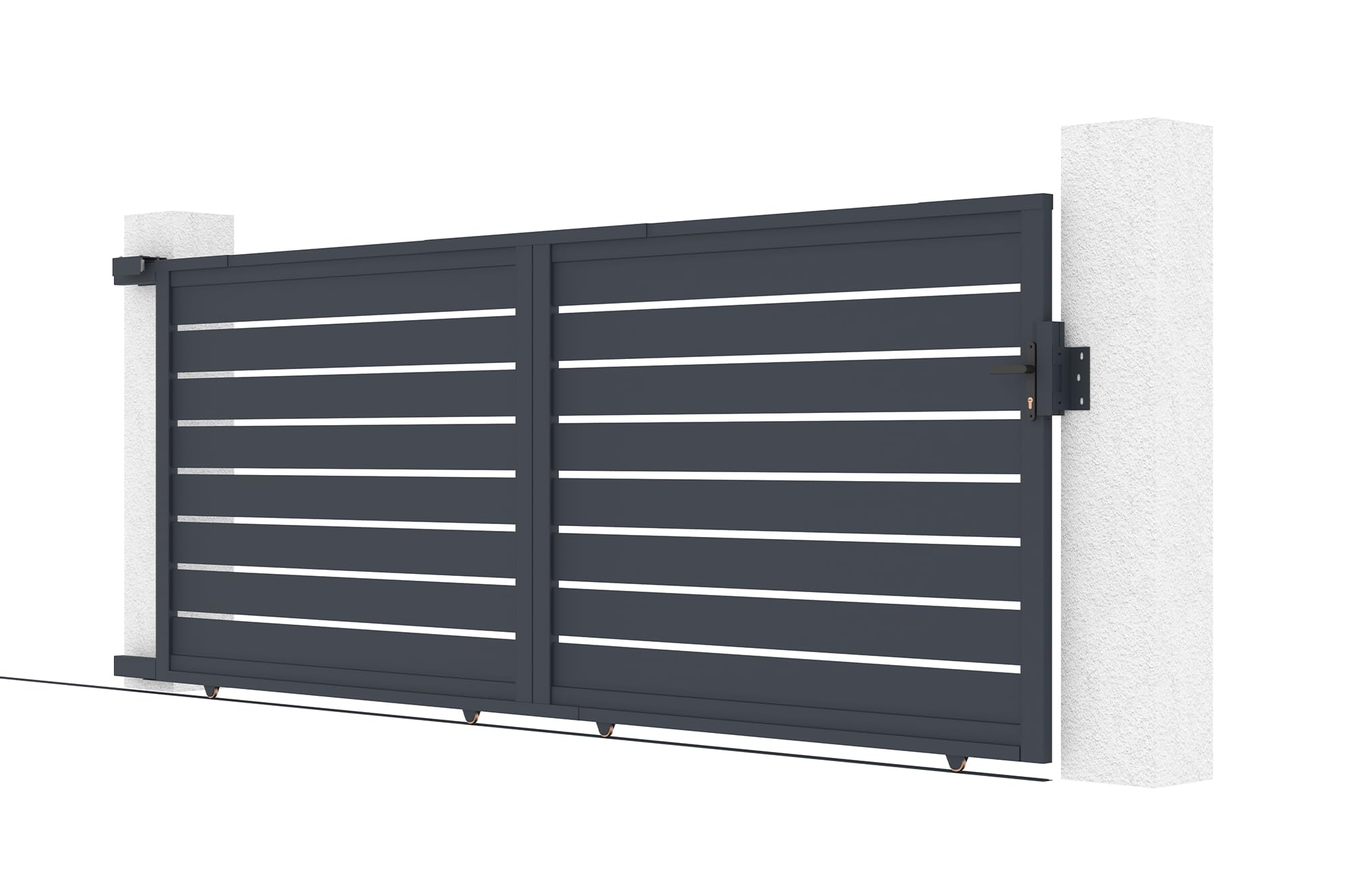 Casanoov Puerta corredera exterior​ 4m VOGEL Alt.160cm aluminio gris
