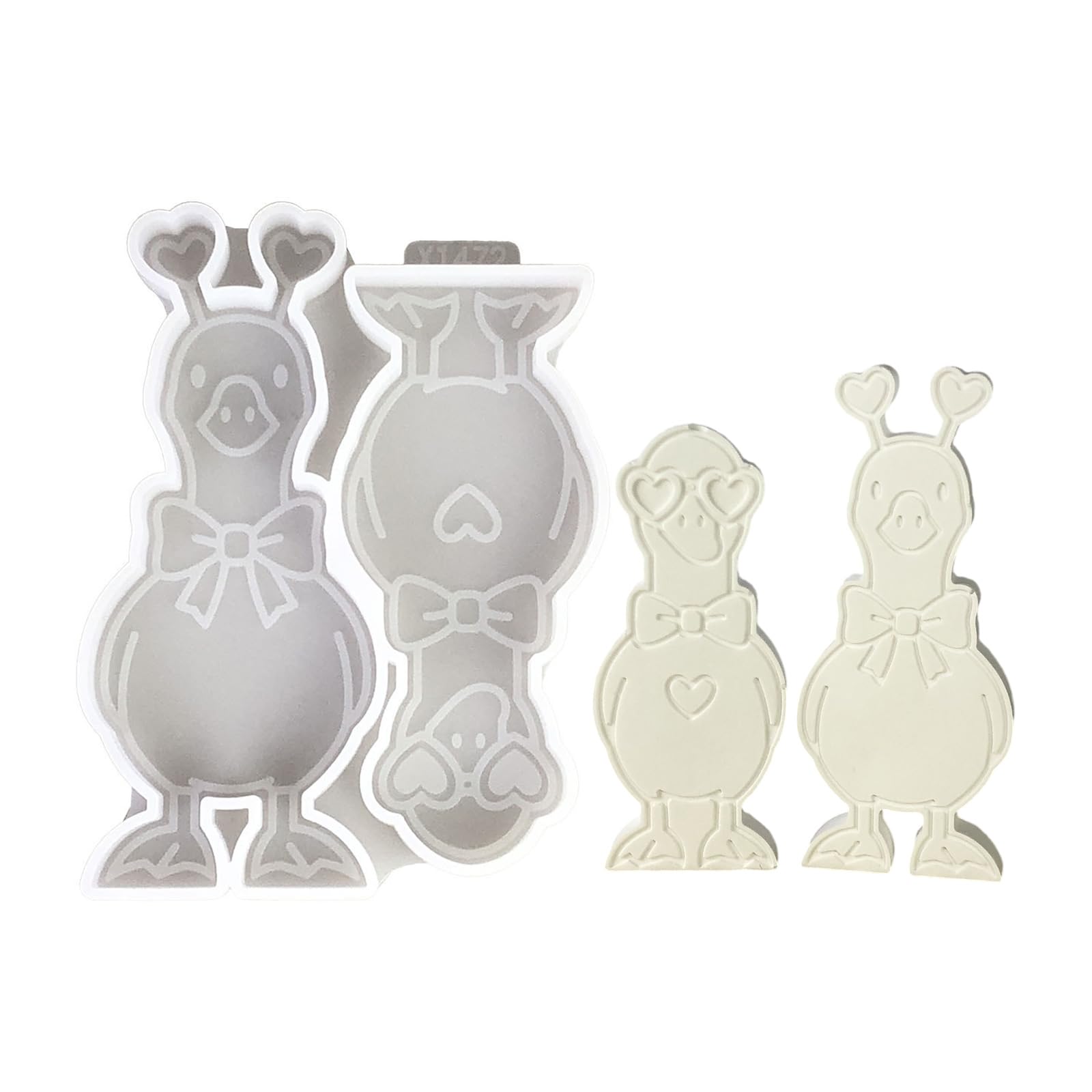 Hredyqw Multi Lovely Couple Geese Silicone Mold Easy Demolding For Creating Unique Concrete Gypsum Decorative Supply Couple Geese Casting Mold