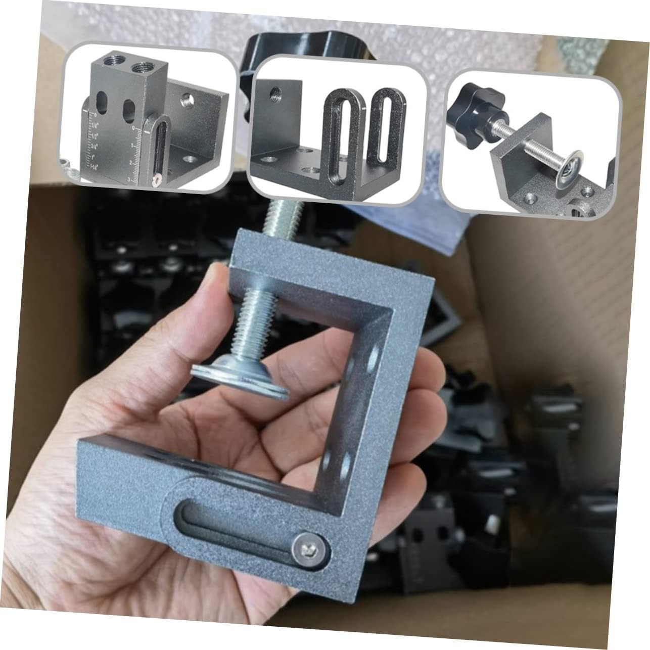 1Set Drilling Positioner for Woodworking Locator Tool for Furniture Splicing Material Easy Operation Efficient Punching Positioning