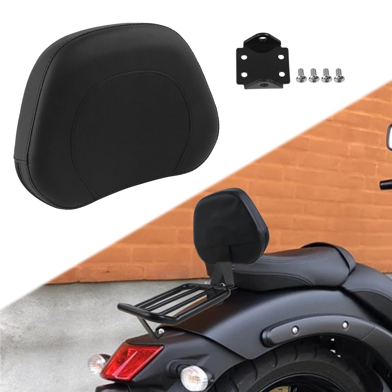 Schienale per moto Adatto Per Turismo Gli Accessori Cuscino Passeggero Schienale Moto Da | Gli accessori del cuscino del passeggero dello schienale del motociclo Adatto per turismo Chopper