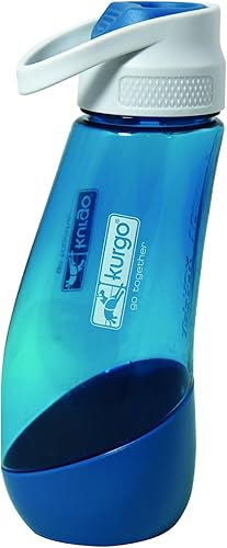 Miniatura 6 de Kurgo Gourd (TM) Botella de agua para perros de viaje y dispensador de agua para perros, color rojo granero Azul (Coastal Blue),Granero