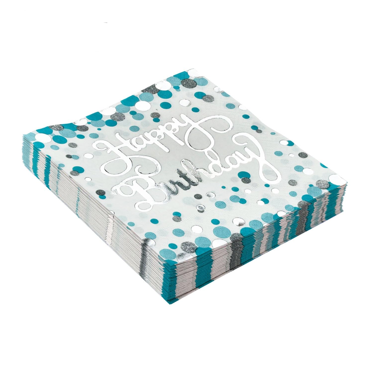 Servilletas Papel Azul Plateado Blanco Desechables Servilletas Decoupage Cocktail Cumpleaños 2 Capas Toilet Papel Higienico Decoración de Mesa para Bodas,Fiesta en el Jardín 30 Paquetes(33x33cm）