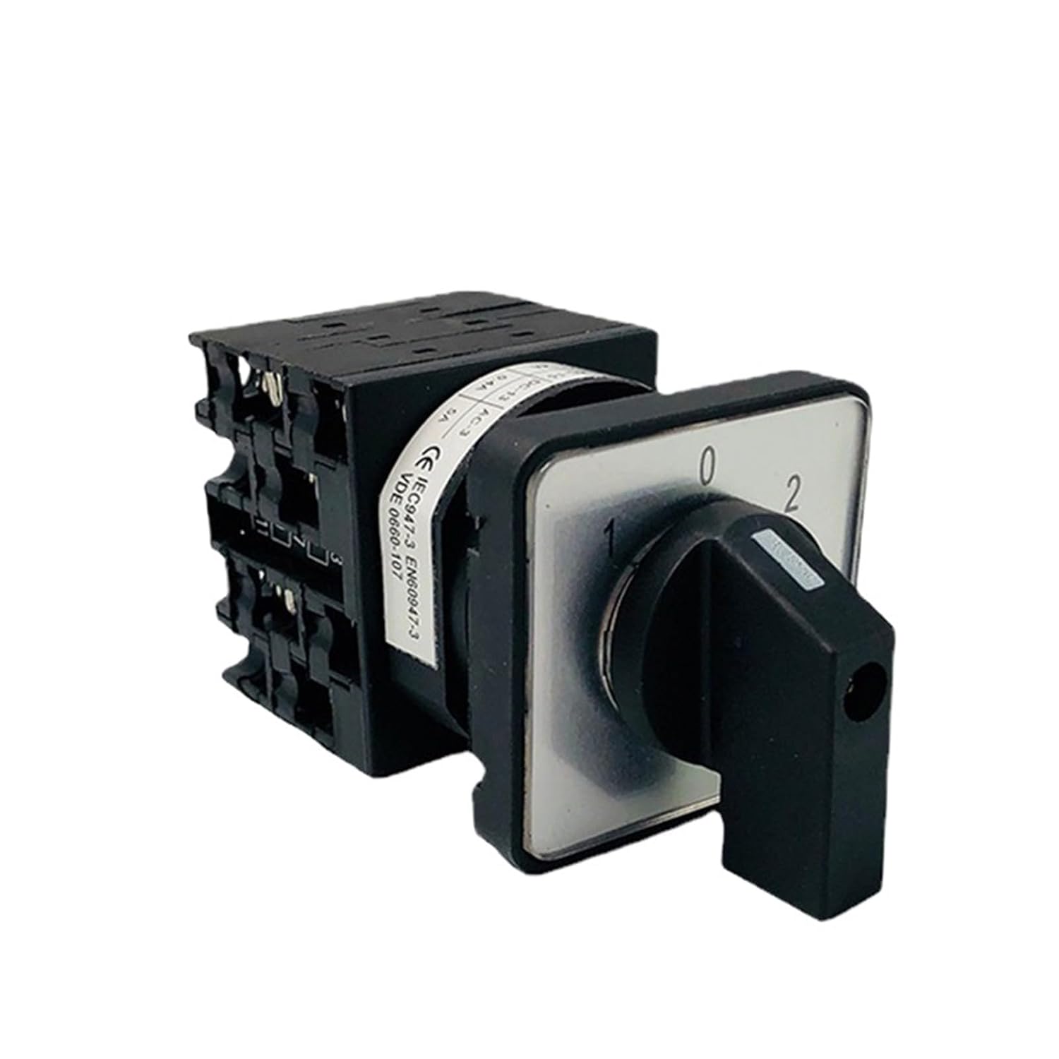 LW42-20A 3 Position Rotary Cam Switch 690V 12 Terminal 3 Pole Black Manual Transfer Selector YMW42