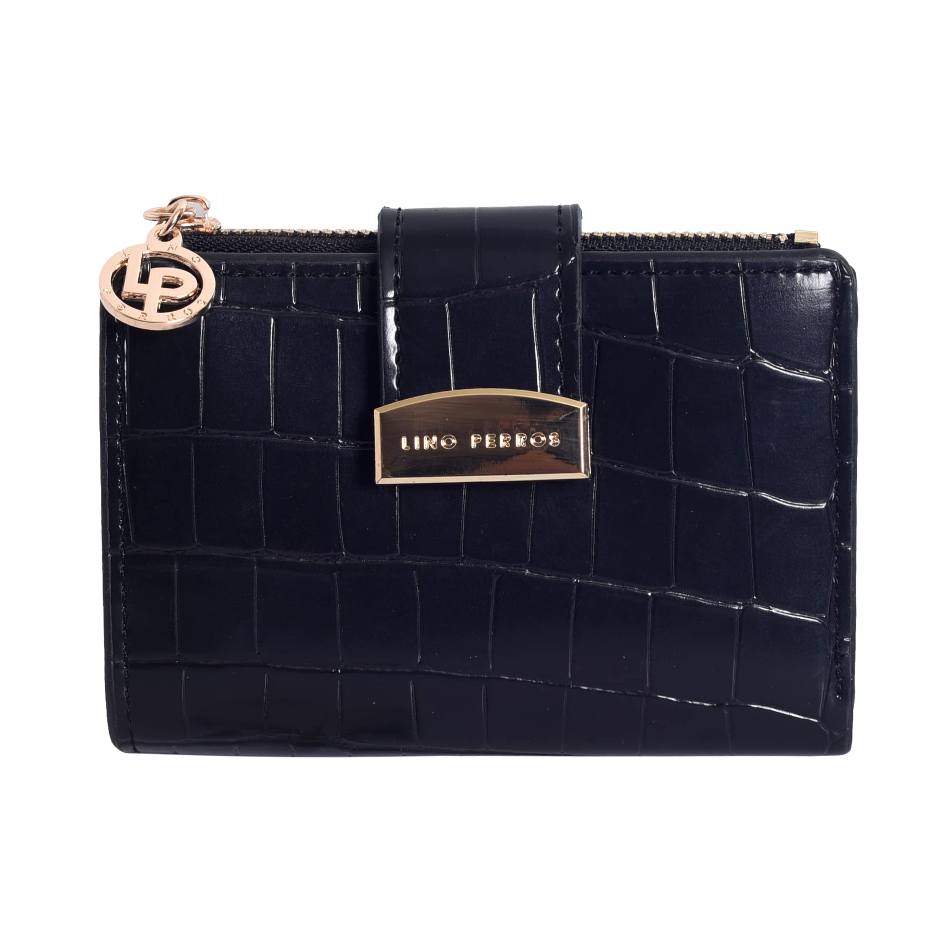 Lino Perros Synthetic Women Wallet (Black)