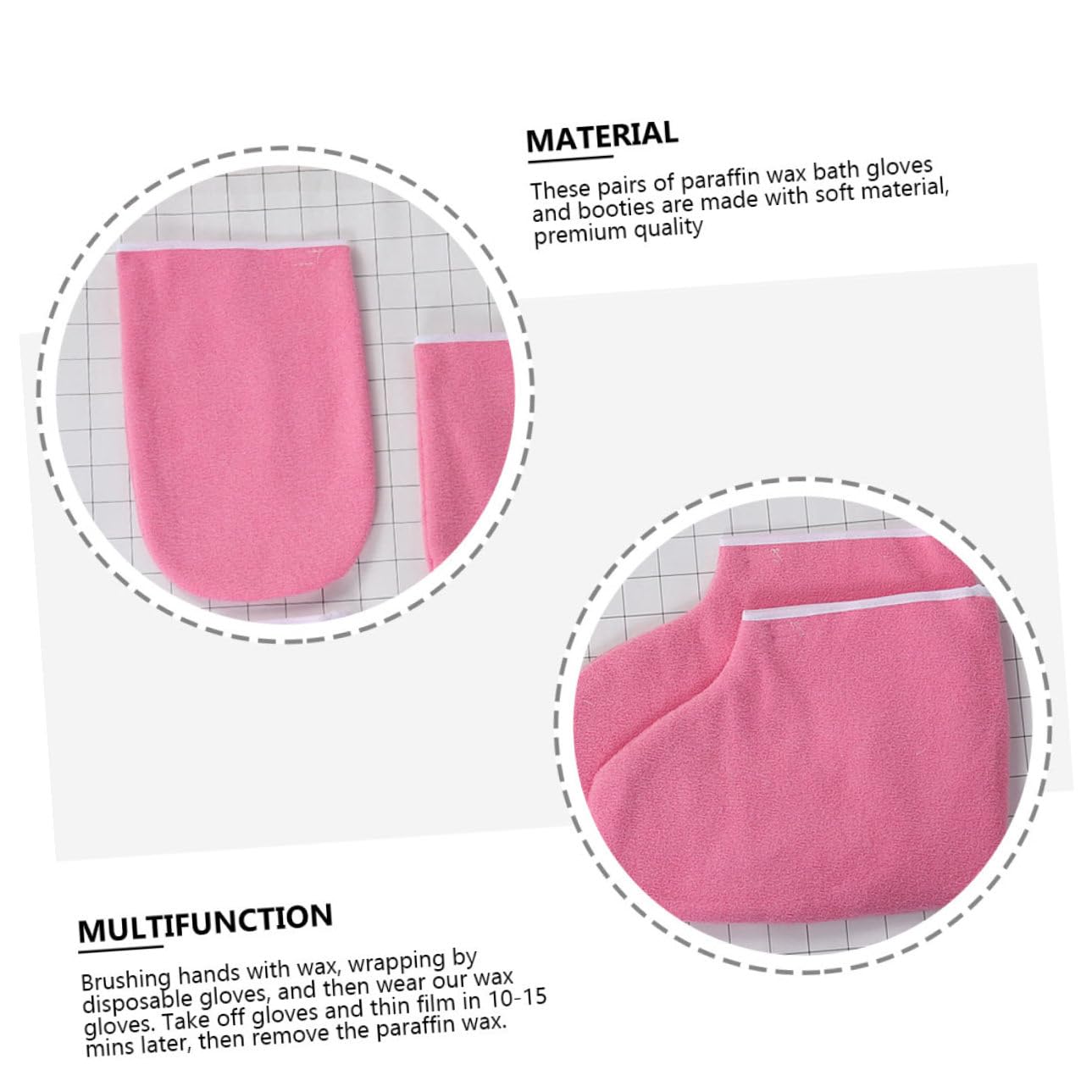 2 Sätze Paraffinwachs Hand Fußpflege mit Strapazierfähigen Hautschonenden Handschuhen und Fußsocken für Effektive Wärmetherapie und Entfernung von Abgestorbener Haut