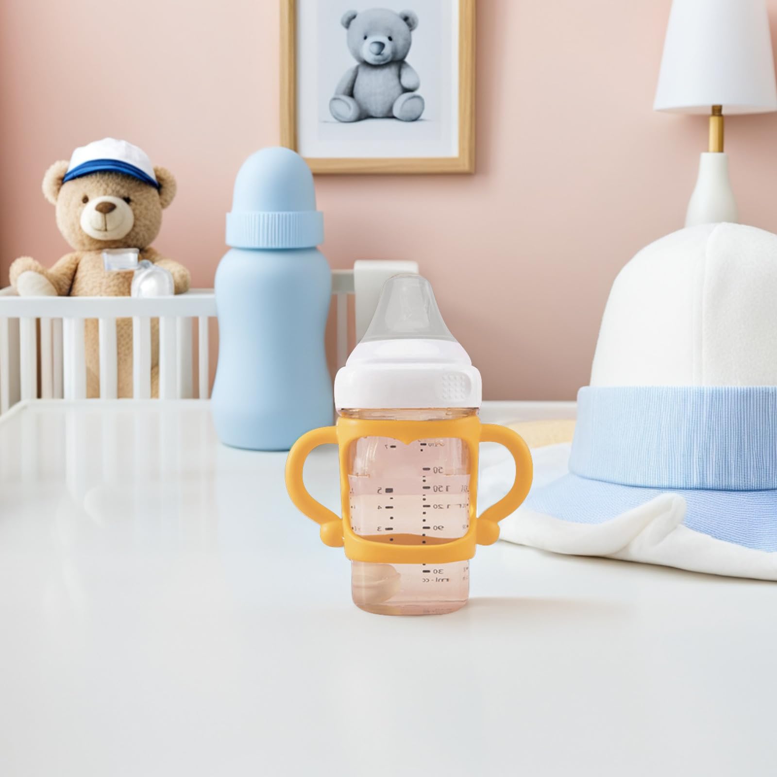 ULTECHNOVO 4 Pcs Universal Silicone Baby Bottle Handles, Multi-Functional Bottle Grips Trainer Soft Anti-Slip — view 6