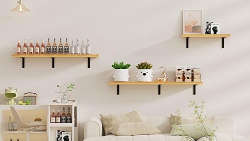 Miniatura 62 de Paquete de 4 soportes en L para estante, 8 pulg. largo x 6 pulg. alto x 1.5 pulg. ancho, grosor 03/64 pulg., soporte de hierro, metal, industrial