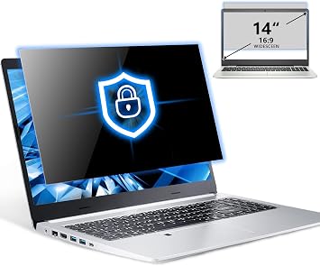 Laptop Privacy Screen 14 in, FILMEXT Privacy Protection Filter for Laptop 14"Asus/ 14"Acer/14"HP/14"Dell/14"Toshiba 169, Anti-Spy,Anti-Glare,Blocks 99% UV & Blue Light -Matte Privacy Screen Protector
