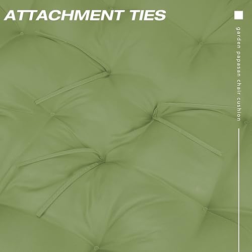 Miniatura 7 de Papasan - Silla Papasan con cojín y marco de mimbre de 46 pulgadas con cojín y marco, silla grande con platillo grande, silla perezosa, silla