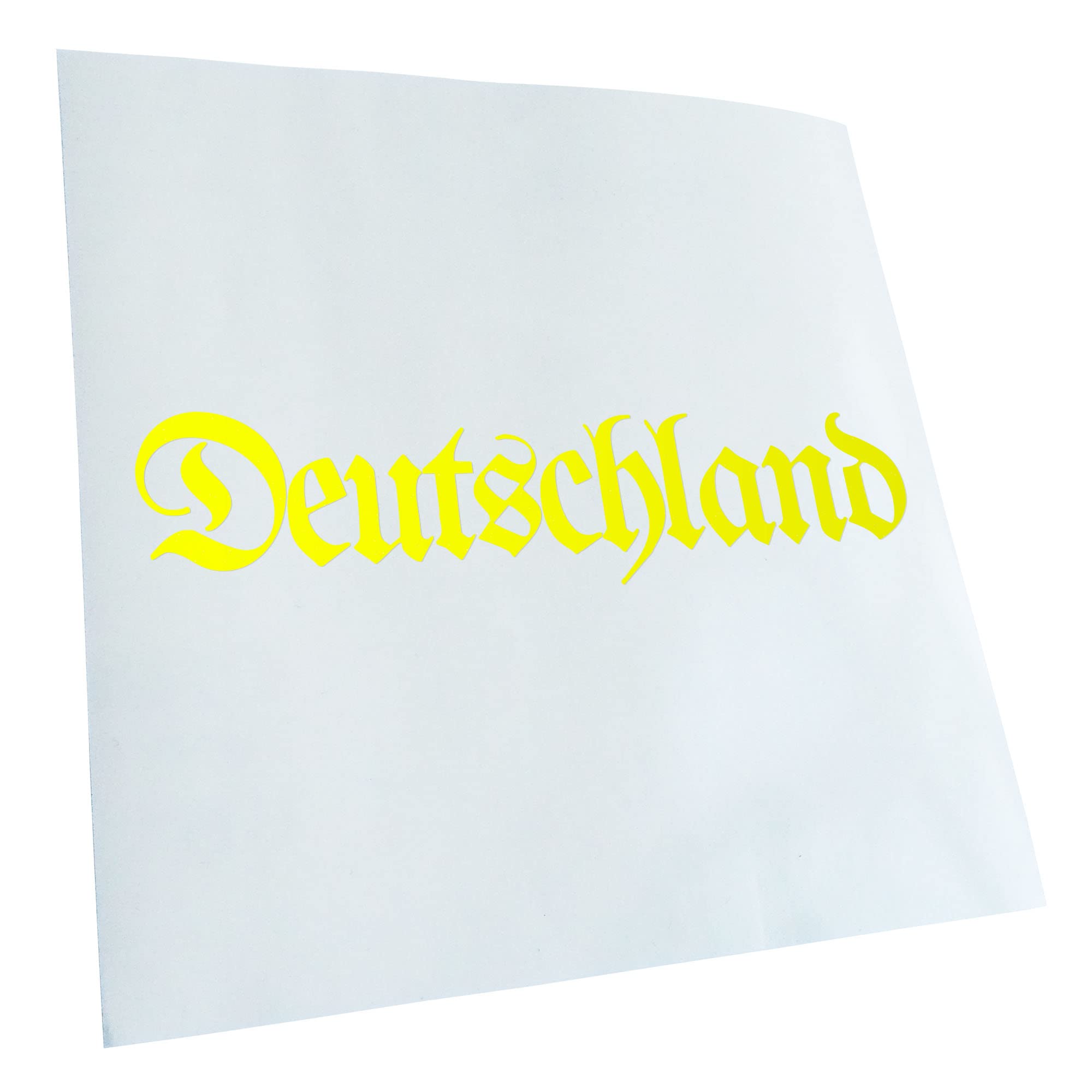 Kiwistar - Car Sticker - Neon Yellow - 24 x 6 cm Germany Old German - Rear Window Car Sticker Weatherproof for Car Truck Moped Truck - Sticker Exterior Self-Adhesive Tuning Accessories for Window