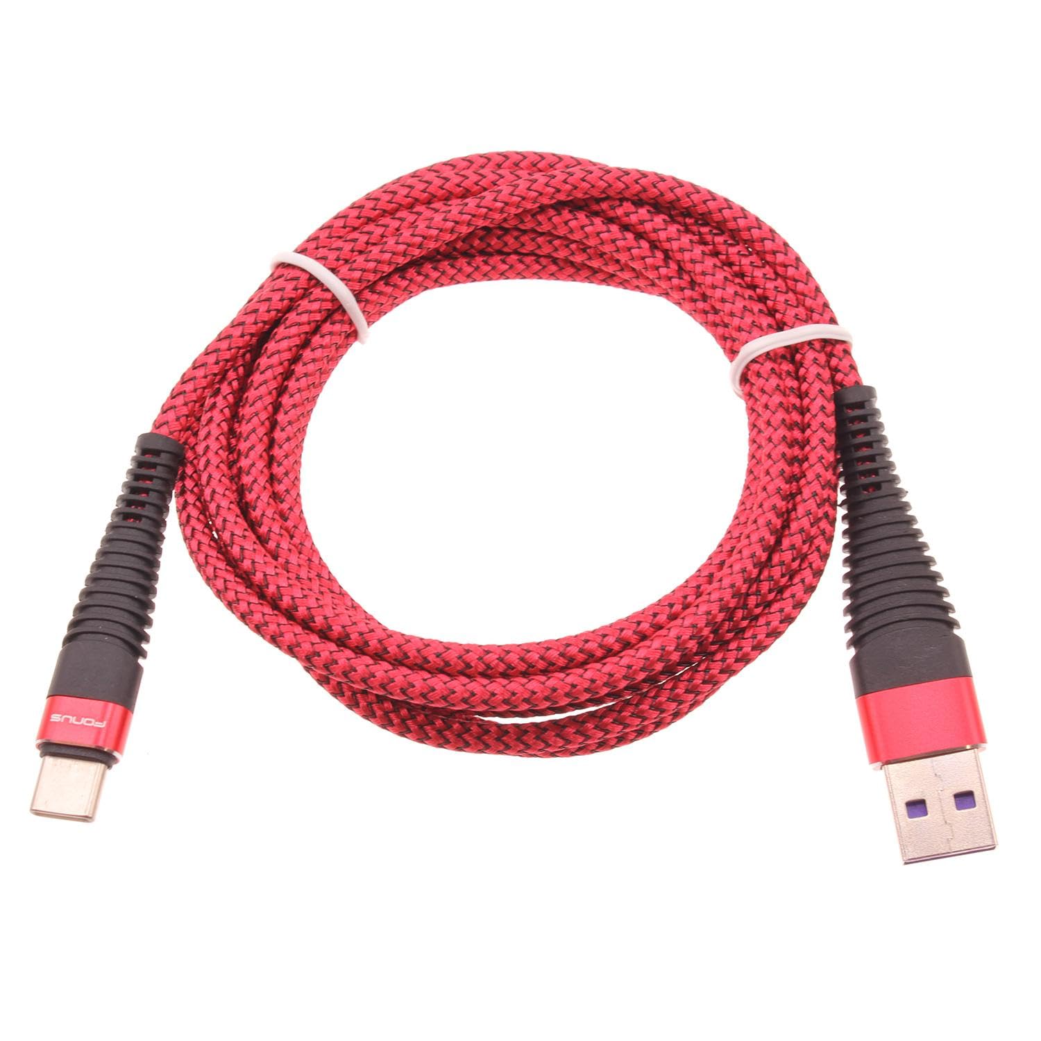 10ft USB Cable Type-C Charger Cord Compatible with Amazon Kindle Paperwhite Kids (11th,12th Gen 2021,2024), Power Wire USB-C Long Red Braided